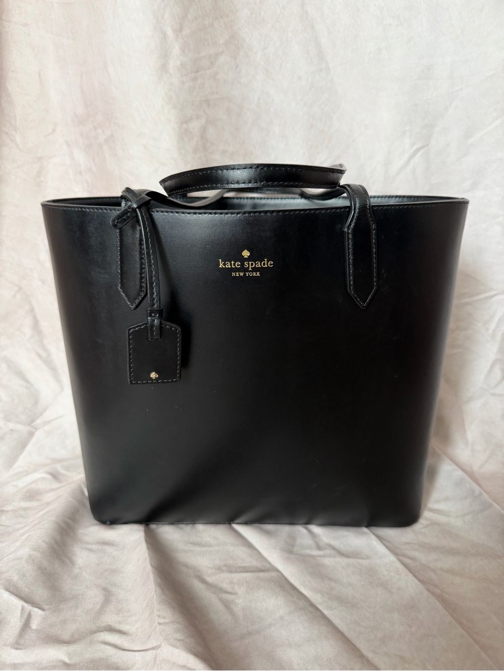 kate spade Black Leather Tote Bag